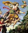 Assumption Canvas Paintings - The Assumption of Mary Magdalene into Heaven Domenichino